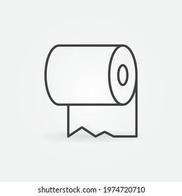 Roll of Toilet Paper vector thin line concept icon or design element
