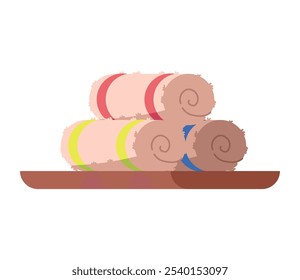 roll towels home item isolated