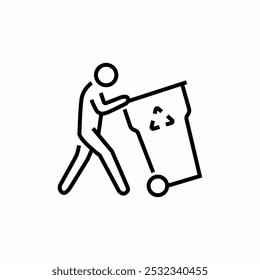 Rollo de papelera icono signo Vector