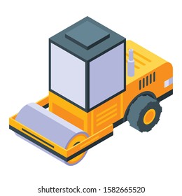 Roll truck icon. Isometric of roll truck vector icon for web design isolated on white background