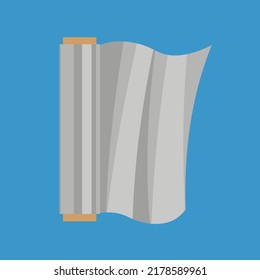 Free Vector  Vector roll of aluminium foil close up top view