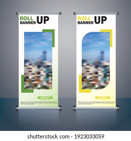 enrollar, jalar hacia arriba , x banner , diseño moderno