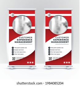 roll up, pull up , x banner , Signboard Advertising Brochure Flyer Template Vector