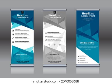 roll up, pull up , x banner , modern design template.