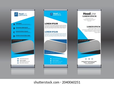 enrollar, tirar hacia arriba , x banner ,Plantilla de diseño vertical moderna.