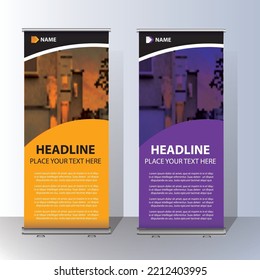 
enrollar, tirar hacia arriba , x banner , diseño moderno, Minimalismo Resumen de exposición moderna Publicidad Tendencia de negocio Roll Up Banner Stand Cartel Folleto de diseño plano plantilla concepto creativo.Vector EPS