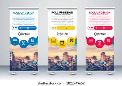Roll up, Standee banner Design - Editable