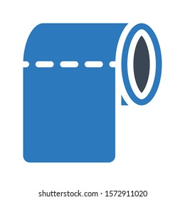 roll vector glyph color icon