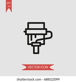 Roll vector icon, illustration symbol