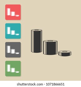 Roll - vector icon. Symbol for web, infographics, print design and mobile UX/UI kit. Vector illustration, EPS10.