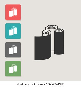 Roll - vector icon. Symbol for web, infographics, print design and mobile UX/UI kit. Vector illustration, EPS10.