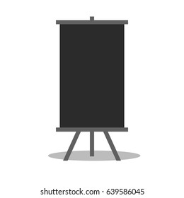 Roll Up Vector Template. Display Board Cartoon style