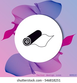 Roll of wallpaper icon vector