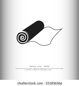 Roll of wallpaper icon vector