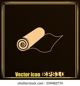 Roll of wallpaper icon vector
