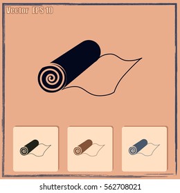 Roll of wallpaper icon vector