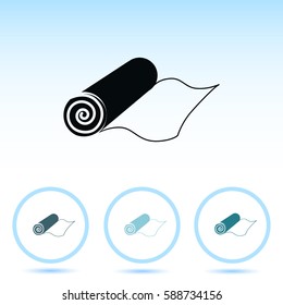 Roll of wallpaper icon vector