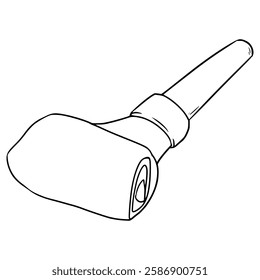 roll whistle illustration hand drawn outline vector