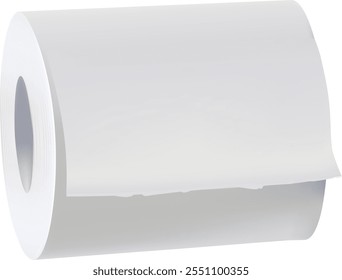 Um rolo de toalhas de papel branco