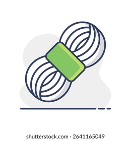 Roll of yarn isolated icon. Farm animal sign. Graph symbol for your web site design, logo, app, UI. Vector illustration
