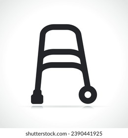 rollator icon on white background