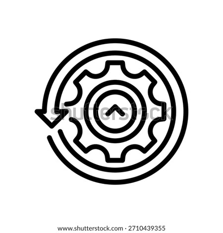 Rollback Line Icon, Outline Symbol for Version Reversion, System Restore, Undo Action, History Recovery, and Previous State. Vector Sign Icon.