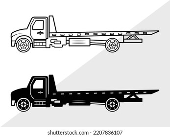 Ilustración de vectores impresos SVG de Rolback Truck