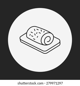 rollcake line icon