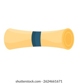 Rolled diploma scroll with blue ribbon celebrating graduation ceremony