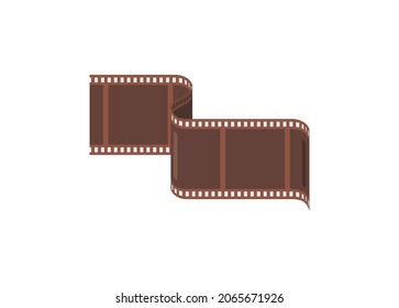 Rolled film sheet. Simple flat illustration