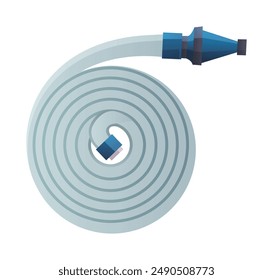 Rolled up fire hose vector illustration isolated on white background