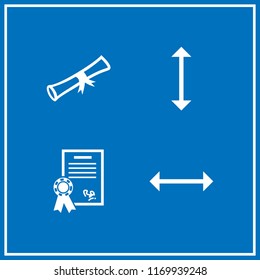 rolled icon. 4 rolled vector set. sealed diploma, scroll and rolled diploma icons for web and design about rolled theme