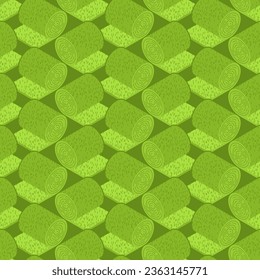 Rolled lawn pattern seamless. Vector background