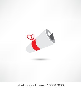 rolled letter icon
