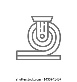 Rolled metal, metallurgy line icon.