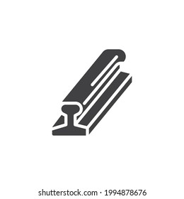 Rolled metal rails vector icon. filled flat sign for mobile concept and web design. Rail steel glyph icon. Symbol, logo illustration. Vector graphics