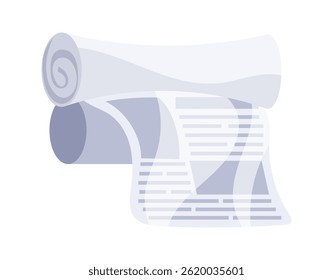 Rolled newspaper presenting latest news and information