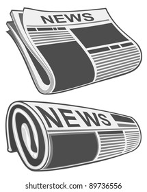 Rolled Newspaper Vector