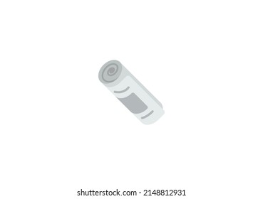 Rolled Newspaper Vector Isolated Emoticon. Newspaper Icon