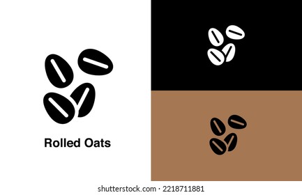 rolled oats vector icon white background