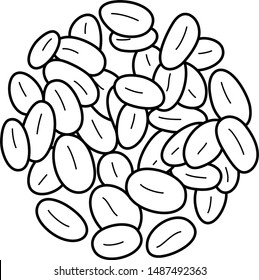 Rolled Oats. Vector Outline Icon.