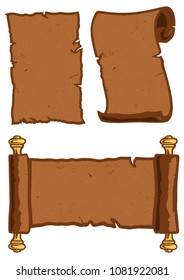 Rolled Old Maps Vector Set