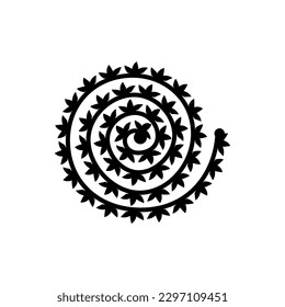 Rolled Paper Flower. 3d paper cut template Vector Illustration. silhouettes for scrapbooking, crafting. Home decor, greeting card Paper Cut Template  Floral black silhouettes for plotter cutting. 