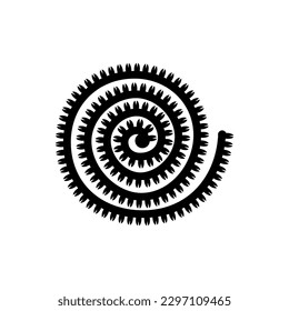 Rolled Paper Flower. 3d paper cut template Vector Illustration. silhouettes for scrapbooking, crafting. Home decor, greeting card Paper Cut Template  Floral black silhouettes for plotter cutting. 