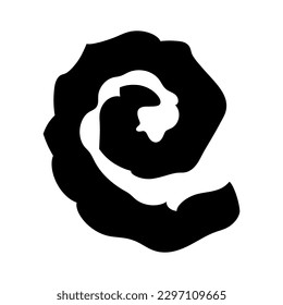 Papierblume. 3D-Papierschnitt-Vorlage Vektorgrafik. Silhouetten für Scrapbooking, Crafting. Innendekor, Grußkarte Papier schneiden Vorlage Blauer schwarze Silhouetten für Plotterschneiden. 
