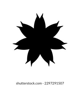 Flor de papel rodante. Plantilla de corte de papel 3d Ilustración vectorial. siluetas para la raspadura, la artesanía. Decoración casera, tarjeta de bienvenida Plantilla de corte de papel Silhouettes de color negro floral para el corte de trazos. 