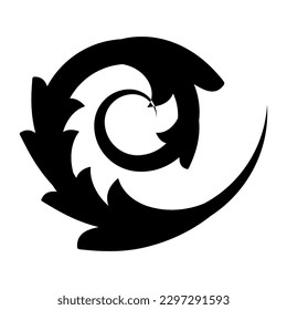 Rolled Paper Flower. 3d paper cut template Vector Illustration. silhouettes for scrapbooking, crafting. Home decor, greeting card Paper Cut Template  Floral black silhouettes for plotter cutting. 