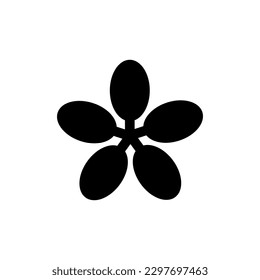 Flor de papel rodante. Plantilla de corte de papel 3d Ilustración vectorial. siluetas para la raspadura, la artesanía. Decoración del hogar, tarjeta de saludo Plantilla de corte de papel Silhouettes de color negro floral para corte de trazador Cricut