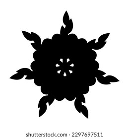 Rolled Paper Flower. 3d paper cut template Vector Illustration. silhouettes for scrapbooking, crafting. Home decor, greeting card Paper Cut Template Floral black silhouettes for plotter cutting Cricut
