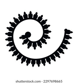 Rolled Paper Flower. 3d paper cut template For wedding design, birthday card, Mother's Day, Easter. Home decor, greeting card Paper Cut Template  Floral black silhouettes for plotter cutting petal